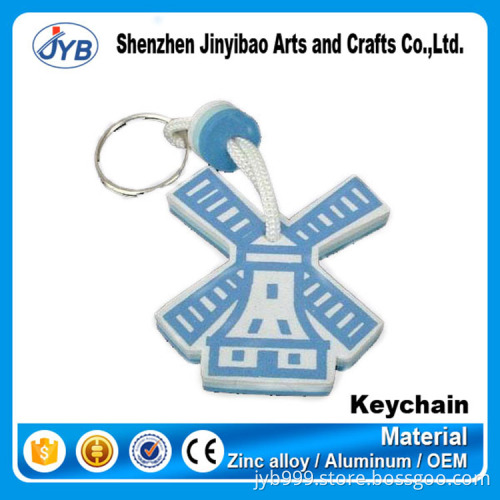 custom advertising use plastic eva foam floating keychain